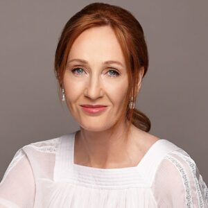 Headshot of JK Rowling, author of the Harry Potter series and movies