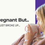 Young woman holding a mug, looking thoughtful after a breakup and finding out she’s pregnant and single