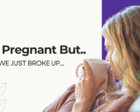 Young woman holding a mug, looking thoughtful after a breakup and finding out she’s pregnant and single