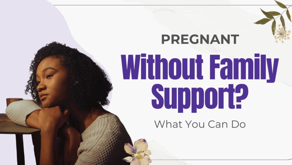 Pregnant woman seeking support and free resources during an unplanned pregnancy.