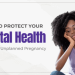 Woman focusing on mental health and emotional well-being during an unplanned pregnancy.
