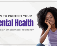 Woman focusing on mental health and emotional well-being during an unplanned pregnancy.