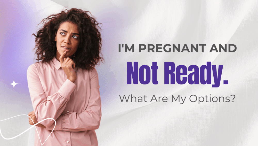 Pregnant and not ready, woman standing thoughtfully and considering her options