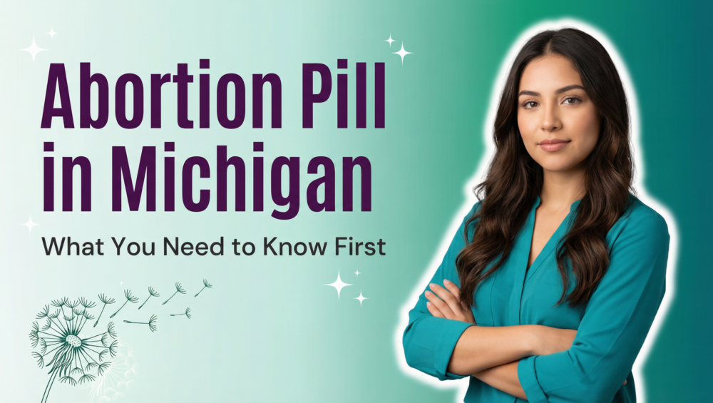 Young Latina woman with arms crossed confidently — Abortion Pill in Michigan guide from Problem Pregnancy Center Southfield