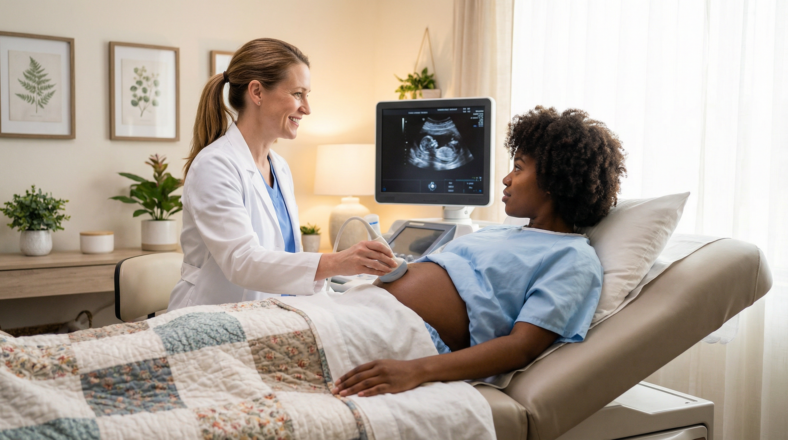 how early can an ultrasound detect pregnancy - licensed sonographer performing ultrasound