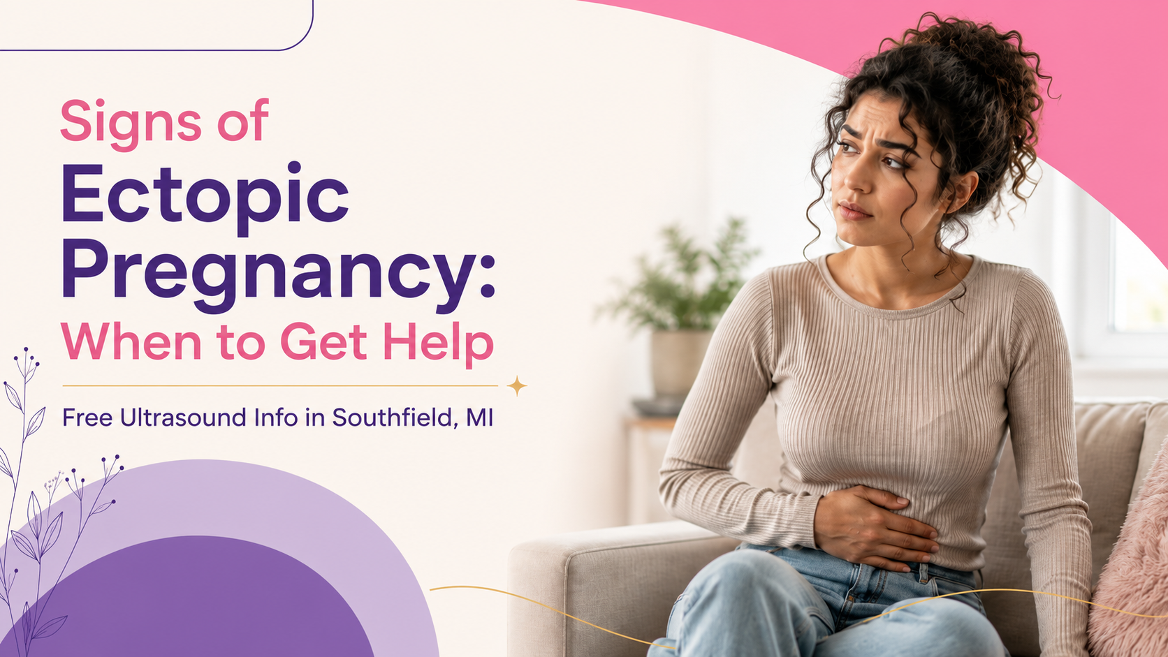 Signs of ectopic pregnancy and free pregnancy support in Southfield MI